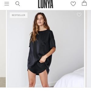 Lunya washable silk tee set pajamas